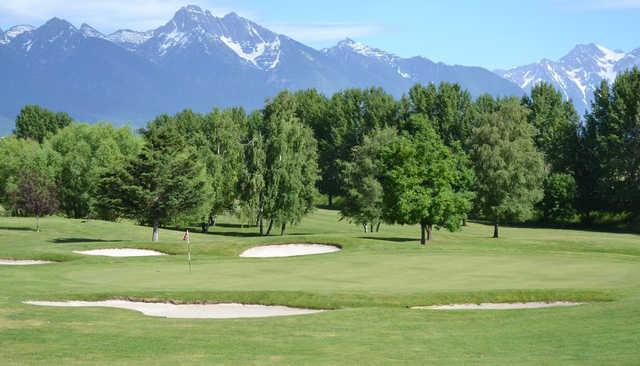 View of a green at Mission Mountain Golf Club