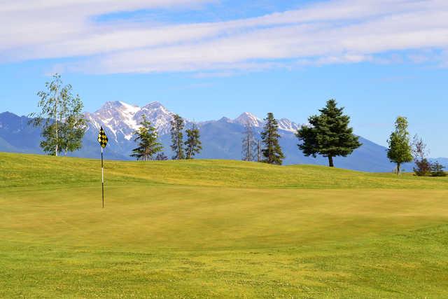 View of a green at Mission Mountain Golf Club