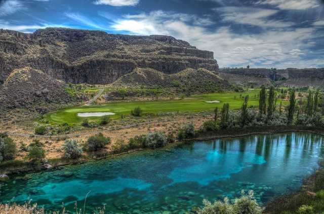 A view of a hole at Blue Lakes Country Club.