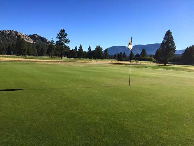 A view of a green at Lake Tahoe Golf Course.