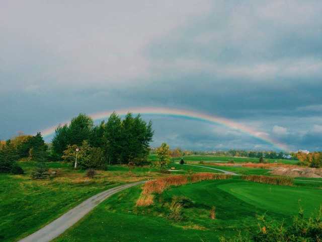 A view of the rainbow over Cranberry Golf Course