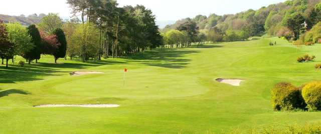 A view of a well protected hole at Scarborough South Cliff Golf Club.