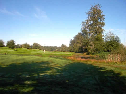 A view of fairway #4 at Tall Timber Golf Course