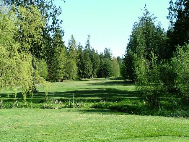 A view of the 16th fairway at Tall Timber Golf Course