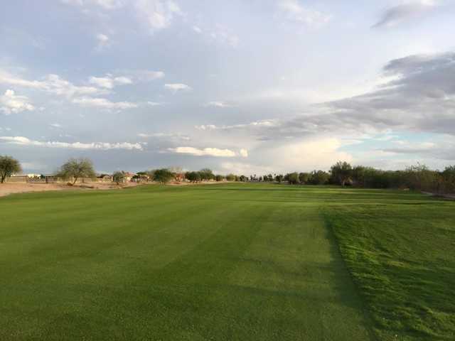 A view of a fairway from Coyote Wash Golf Course.