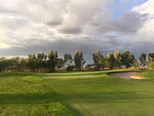 A view of a hole from Coyote Wash Golf Course.