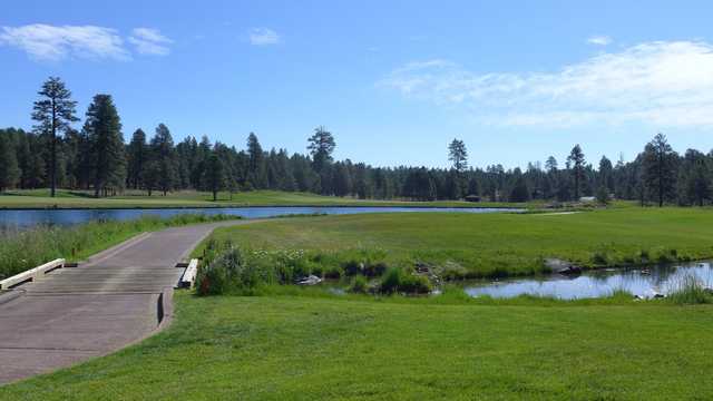 A view over the water from Forest Highlands Golf Club.