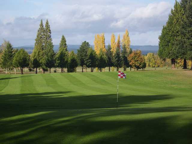 A view of a green at Sunset Grove Golf.