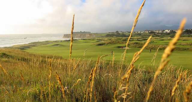 A view of a fairway at Half Moon Bay Golf Links.