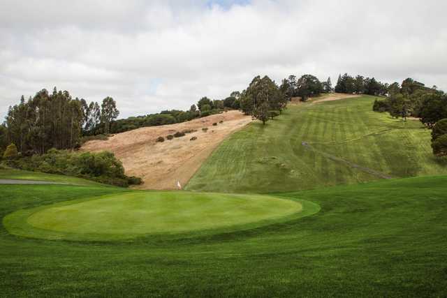 A view of a green from Lake Chabot Golf Course.