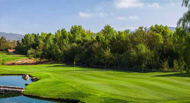 A view of a hole with water coming into play at Reidy Creek Golf Course.