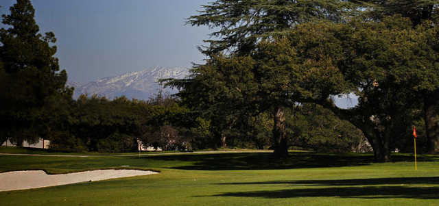 A view of a green at Santa Anita Golf Course.