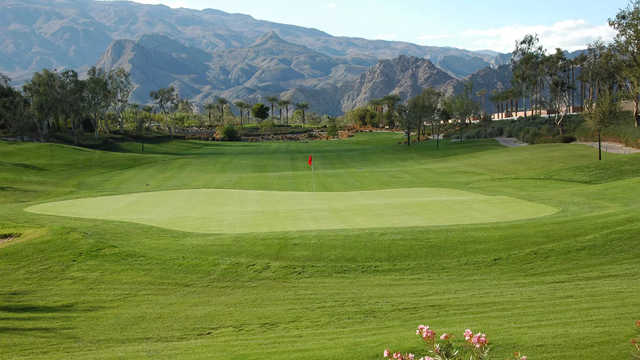 A view of a green from Coral Mountain Golf Club.