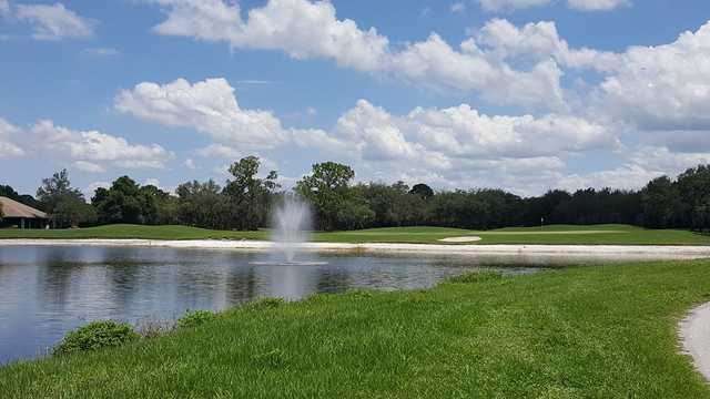 A sunny day view of a hole at Sun 'n Lake Golf & Country Club.