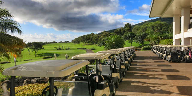 A view from the clubhouse at Kahili Golf Course.