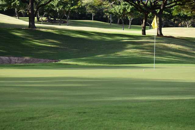 A view of a green at Kahili Golf Course.