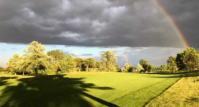 A view of a fairway at Deer Creek Golf Club.