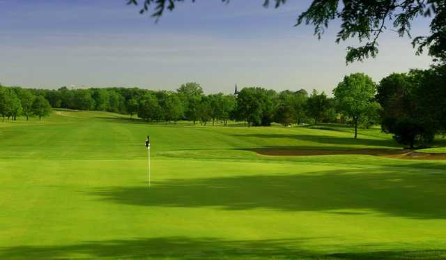 A view of a hole at Highland Woods Golf Course.