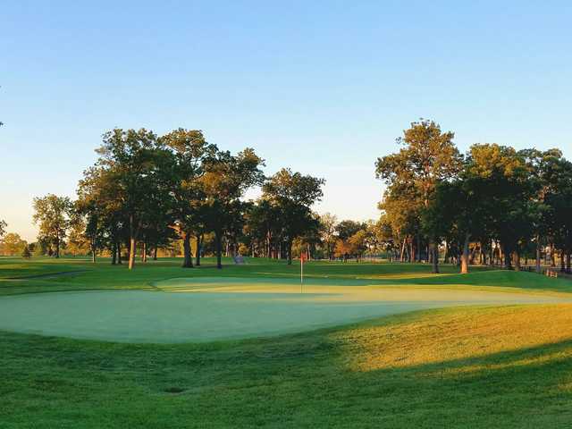 A view of a green at Phillips Park Golf Course.
