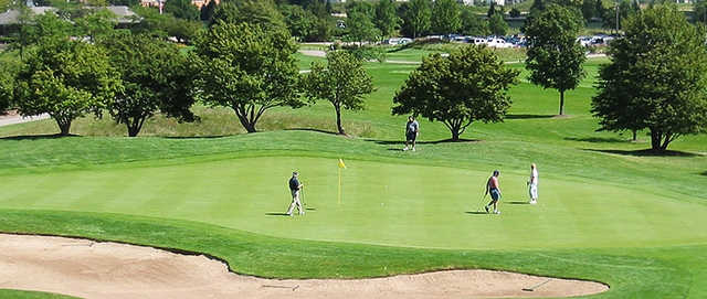A view of a green at Naperbrook Golf Course.