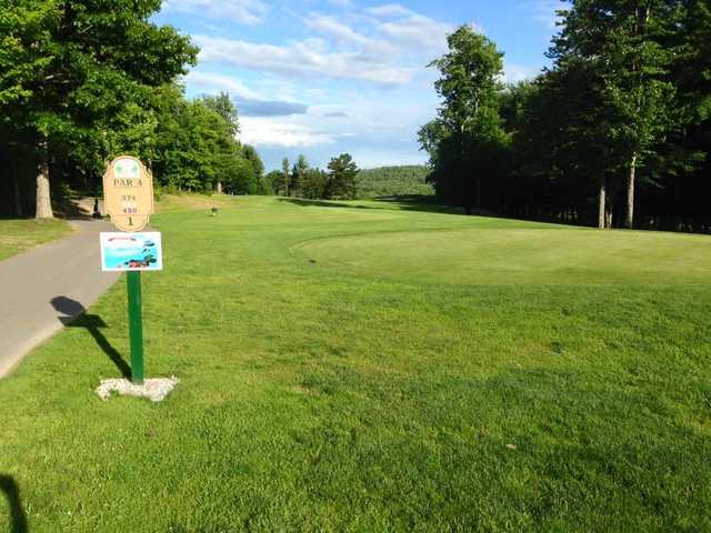 A view of tee #1 at Canterbury Woods Country Club.