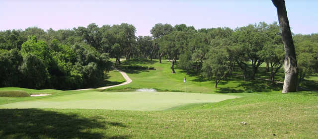 A view of a green at Oak Hills Country Club.