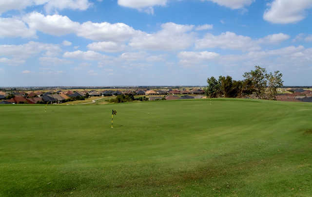 A view of the practice area from Wildhorse Golf Club of Robson Ranch.