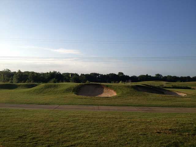 A view of a well protected hole at Southern Oaks Golf Club.