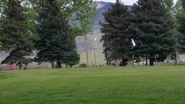 A view of a green at Oquirrh Hills Golf Course.