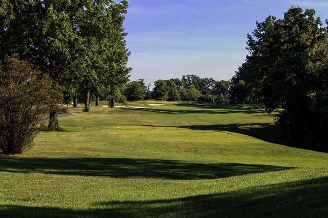 A view of a tee at Fort Belvoir Golf Club.