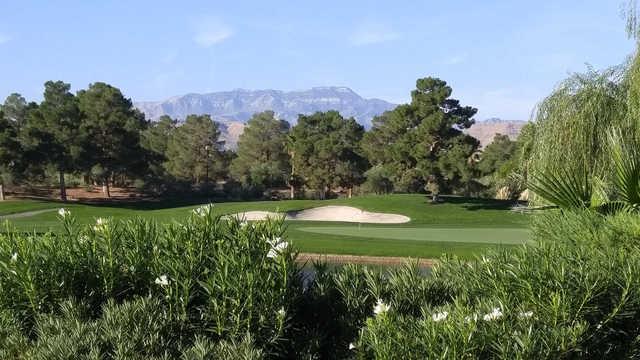 A view of a well protected green at Spanish Trail Country Club.