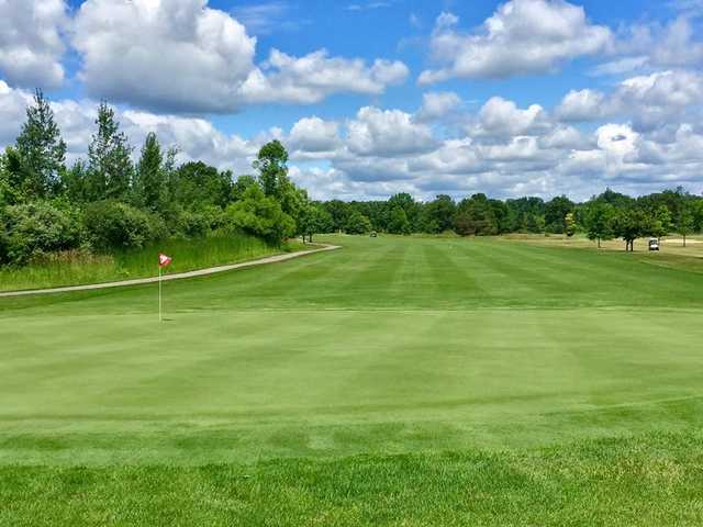 View of the 7th hole at Hudson Mills Metro Park