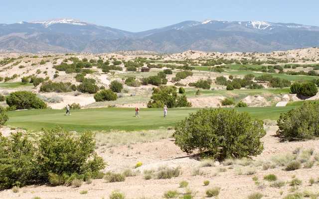 A sunny day view of a green at Towa Golf Resort.