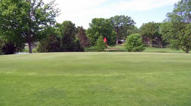 View of a green at New Hope Village Golf Course 