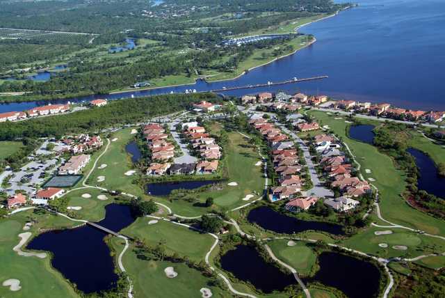 Aerial view of the Palm Cove Golf and Yacht Club