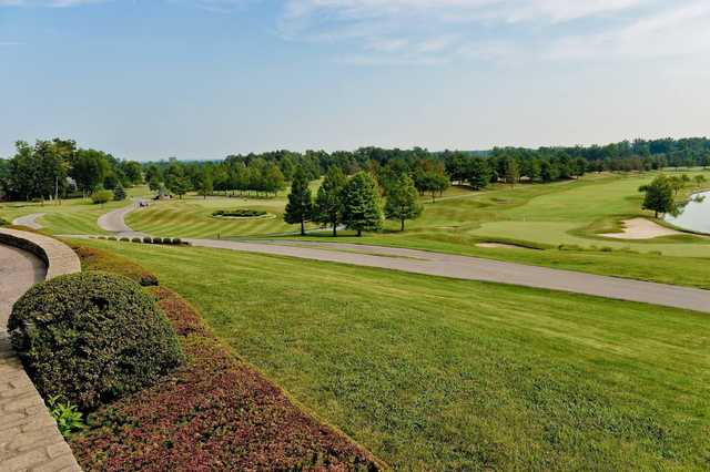 A sunny day view from Covered Bridge Golf Club.