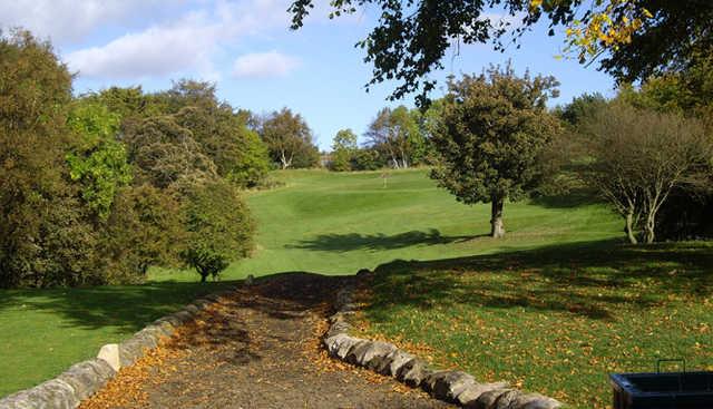 View of the 1st hole at Cochrane Castle Golf Club