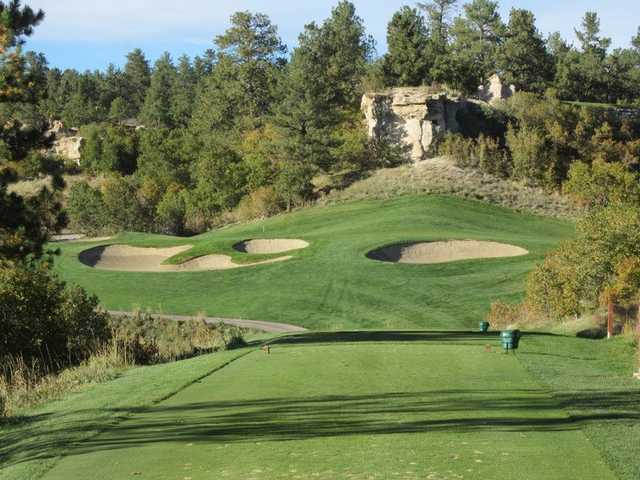A view from the 17th tee from The Ridge at Castle Pines North.