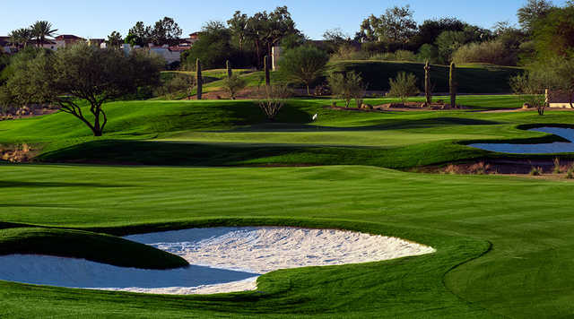 A view of green #3 at The Stadium Course from TPC Scottsdale.