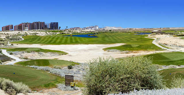 A view of tees #16 and #9 from The Links at Las Palomas Resort Golf Club.