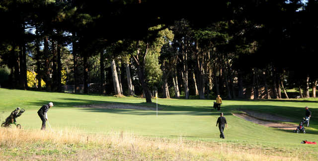A sunny view of a hole at Gleneagles GC at McLaren Park
