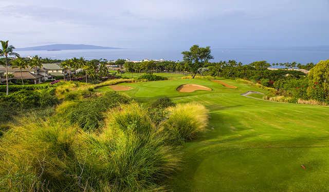 A view from tee #12 at Blue Course from Wailea Golf Club.