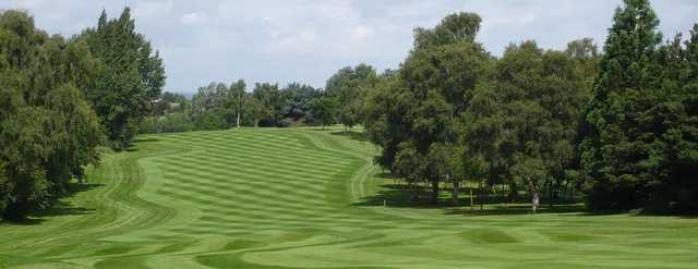 View of a fairway and green at Aspley Guise & Woburn Sands Golf Club