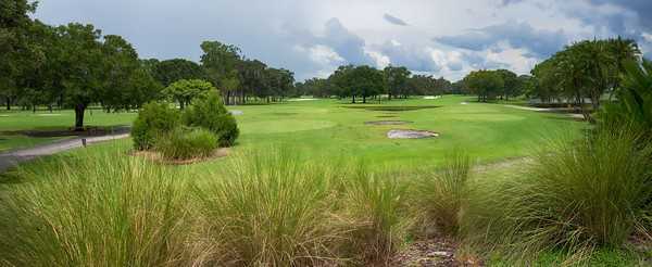 A view of the 1st hole on the left side and hole #10 on the right side at Lakes from Eagles Golf Club.