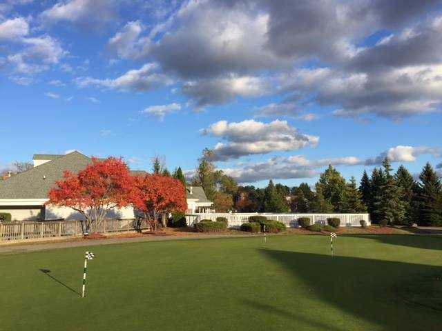 A view of the practice putting green at Maples Golf Club.