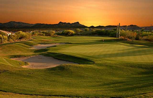 A view of the 9th hole from Highlands at Dove Mountain.