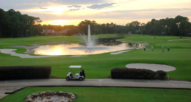 A sunset view from Jacksonville Golf & Country Club.