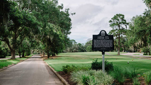 A view of a tee at Capital City Country Club.