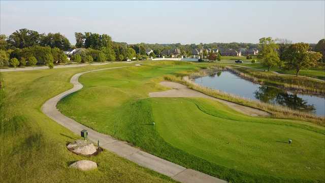 A view of tee #11 at Hickory Stick Golf Club.