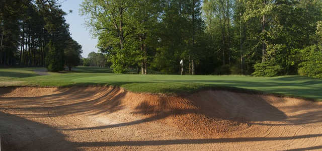 A view of a hole at Furman University Golf Course.